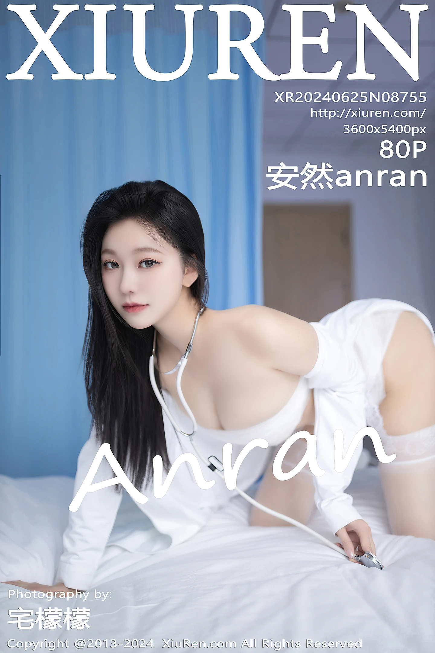 [XiuRen秀人网]No.8755_模特安然anran性感白色医护服饰露轻纱内衣配白丝吊袜诱惑写真80P-秀人网 - XiuRen.Space